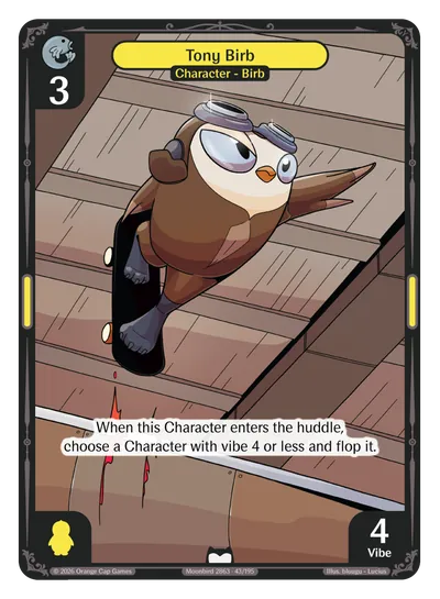Tony Birb - Common Yellow Character Vibes TCG card