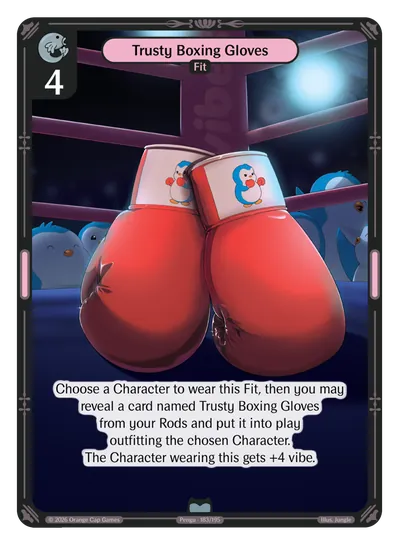 Trusty Boxing Gloves - Uncommon Colorless Fit Vibes TCG card
