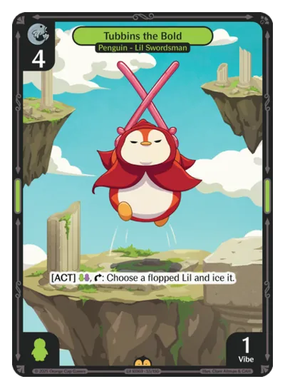 Tubbins the Bold - Rare Green Character Vibes TCG card