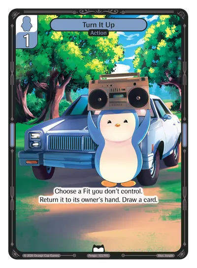 Turn It Up Turn It Up - Common Blue Action Vibes TCG card