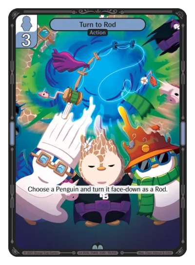 Turn to Rod Turn to Rod - Uncommon Blue Action Vibes TCG card