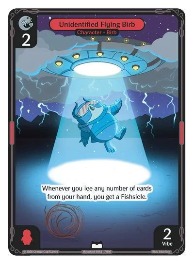 Unidentified Flying Birb - Common Red Character Vibes TCG card