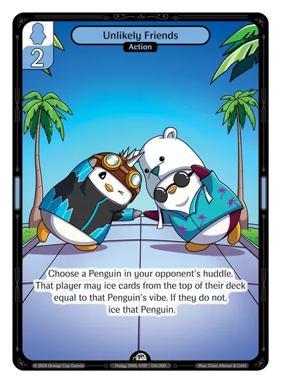 Unlikely Friends - Common Blue Action Vibes TCG card
