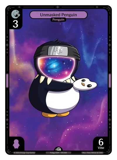 Unmasked Penguin Unmasked Penguin - Common Purple Character Vibes TCG card
