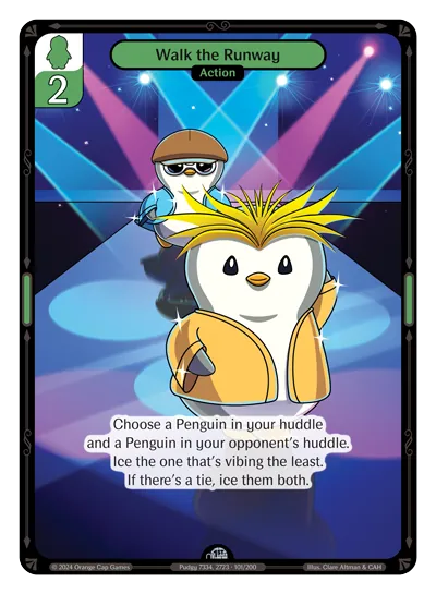 Walk the Runway Walk the Runway - Uncommon Green Action Vibes TCG card