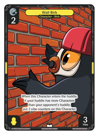 Wall Birb - Common Yellow Character Vibes TCG card