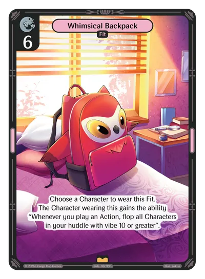 Whimsical Backpack - Rare Colorless Fit Vibes TCG card