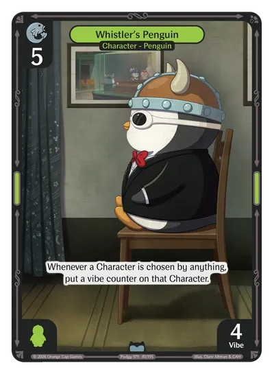 Whistler's Penguin - Uncommon Green Character Vibes TCG card