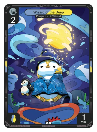 Wizard of the Deep - Common Yellow, Blue Character Vibes TCG card