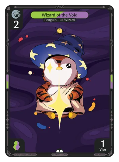 Wizard of the Void - Common Green, Purple Character Vibes TCG card