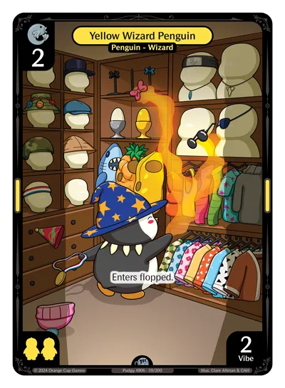 Yellow Wizard Penguin - Uncommon Yellow Character Vibes TCG card