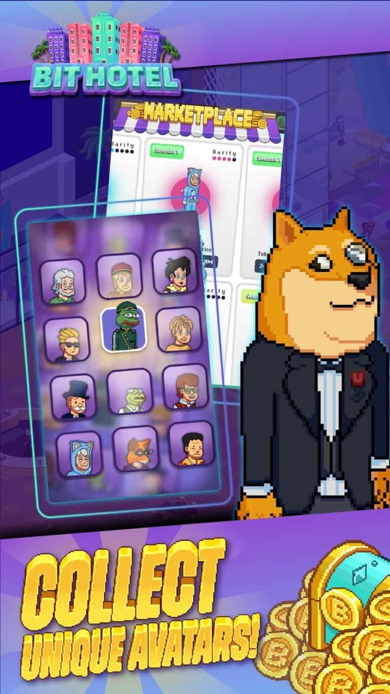 Bit Hotel gameplay screenshot 1 – Building crypto game on BNB Chain
