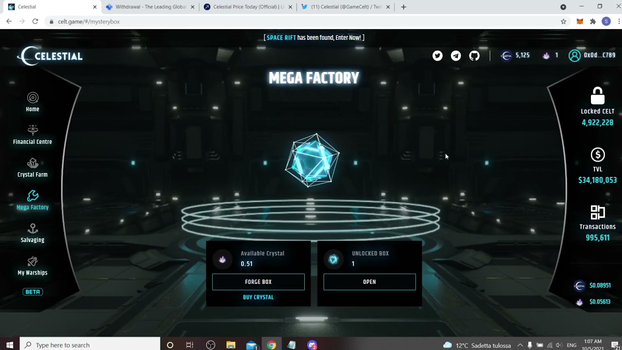 Celestial gameplay screenshot 4 – Space crypto game on OKExChain