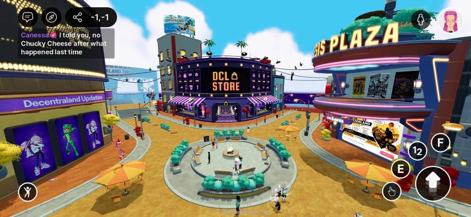 Decentraland gameplay screenshot 1 – Casual crypto game on Ethereum