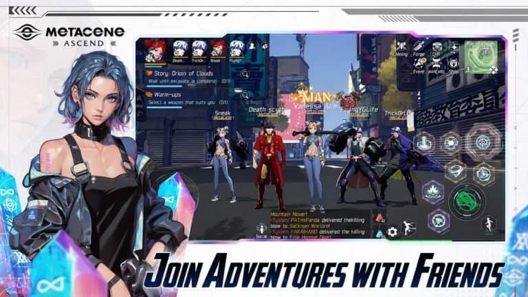 MetaCene gameplay screenshot 2 – MMO crypto game on Polkadot