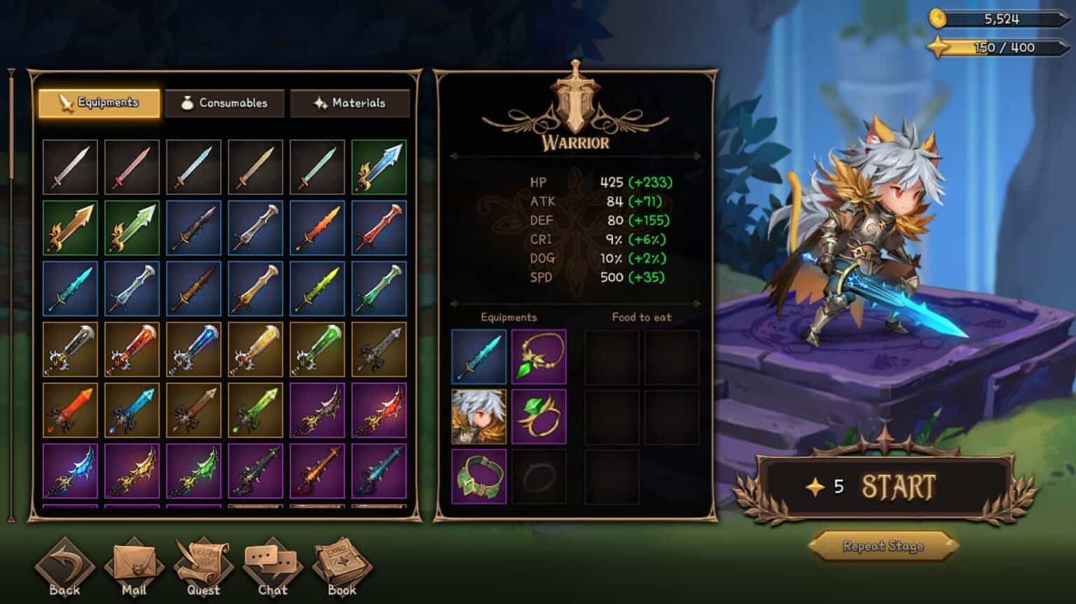 Nine Chronicles gameplay screenshot 3 – NFT Adventure Games crypto game on Ethereum