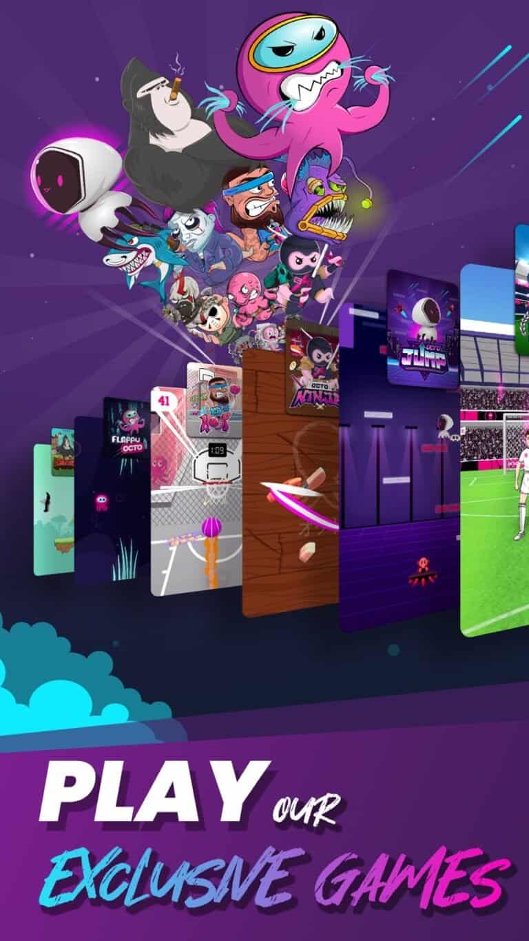 Octo Gaming gameplay screenshot 1 – Arcade crypto game on Solana