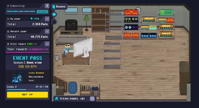 RollerCoin gameplay screenshot 3 – Arcade crypto game on BNB Chain