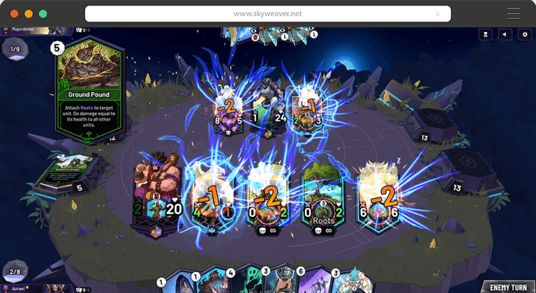 Skyweaver gameplay screenshot 1 – Trading Card Games crypto game on Ethereum