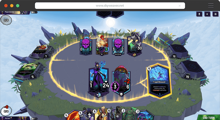 Skyweaver gameplay screenshot 2 – Trading Card Games crypto game on Ethereum