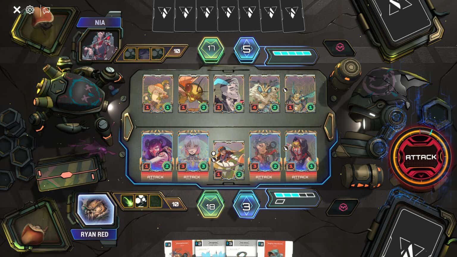 The Lost Glitches gameplay screenshot 2 – Trading Card Games crypto game on Ethereum
