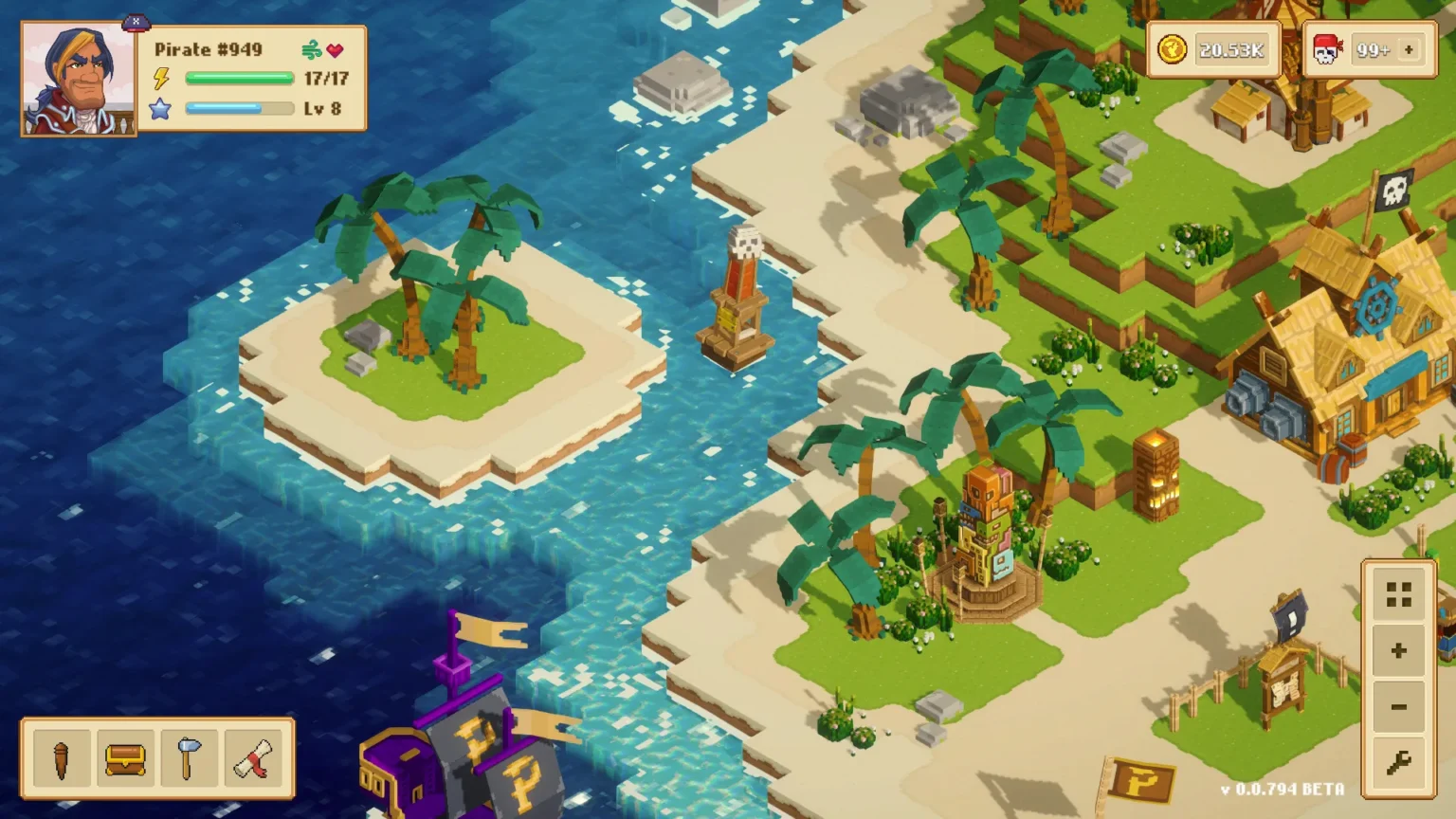 Pirate Nation gameplay screenshot 1 – Adventure crypto game on Ethereum
