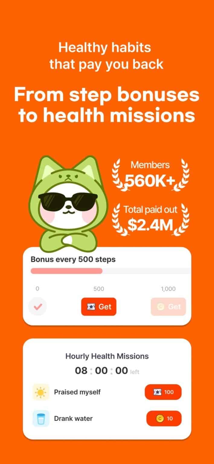 SuperWalk gameplay screenshot 2 – Fitness crypto game on Klaytn
