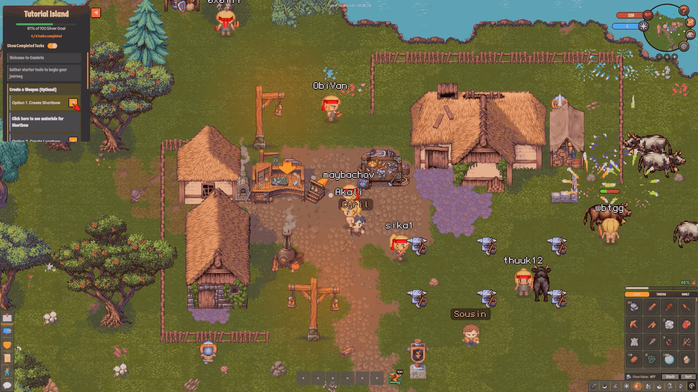 Cambria gameplay screenshot 1 – Adventure crypto game on Base