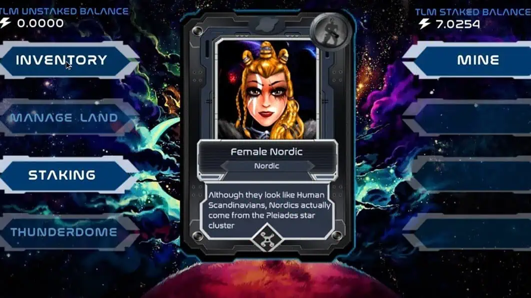 Alien Worlds gameplay screenshot 1 – NFT Idle Games crypto game on Ethereum