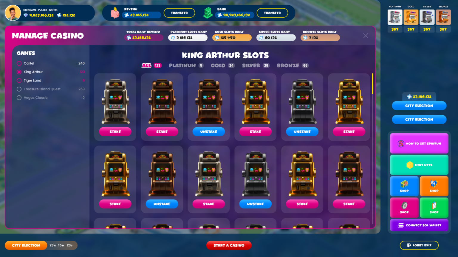 BlockSpinGaming gameplay screenshot 3 – Casual crypto game on Ronin