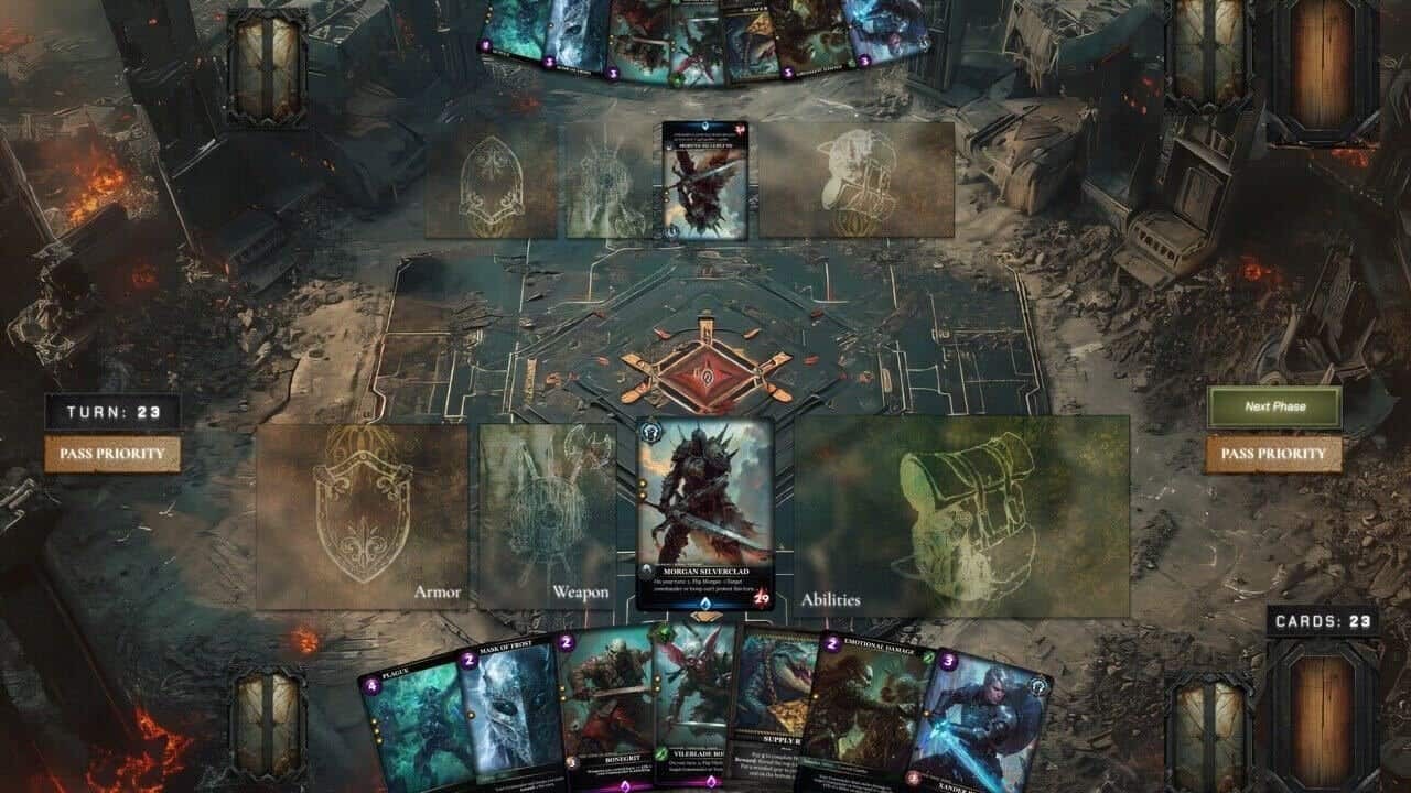 Wargrum gameplay screenshot 1 – Card Games crypto game on Cardano