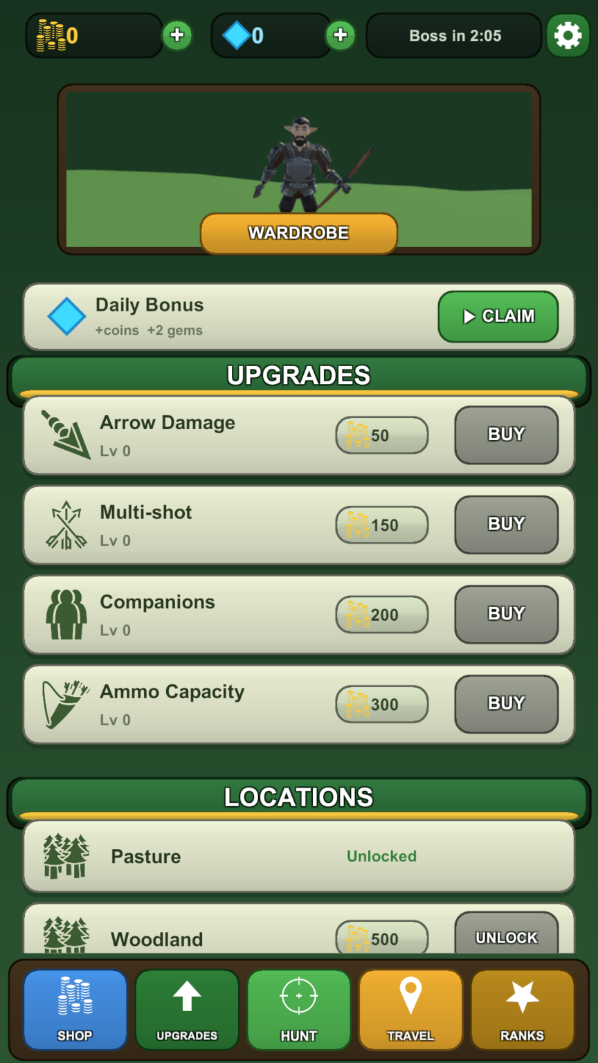 Archer Hunter gameplay screenshot 4 – Action crypto game on Sei