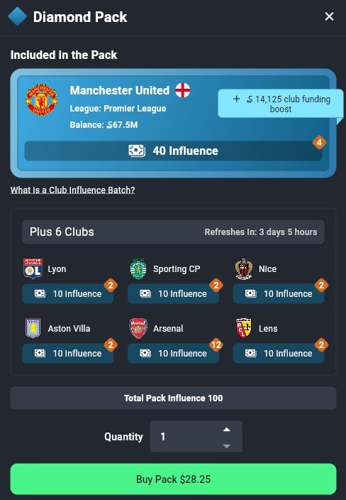 Soccerverse Review Part 1 – Gameplay Overview, Influence Packs & First Impressions Soccerverse Review Part 1 – Gameplay Overview, Influence Packs & First Impressions
