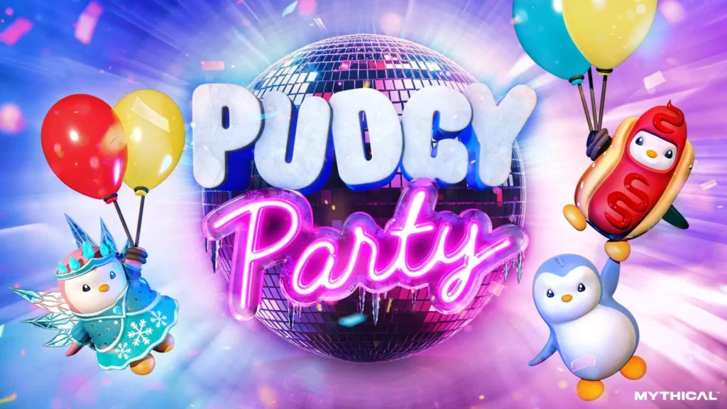 Colorful party theme with penguins