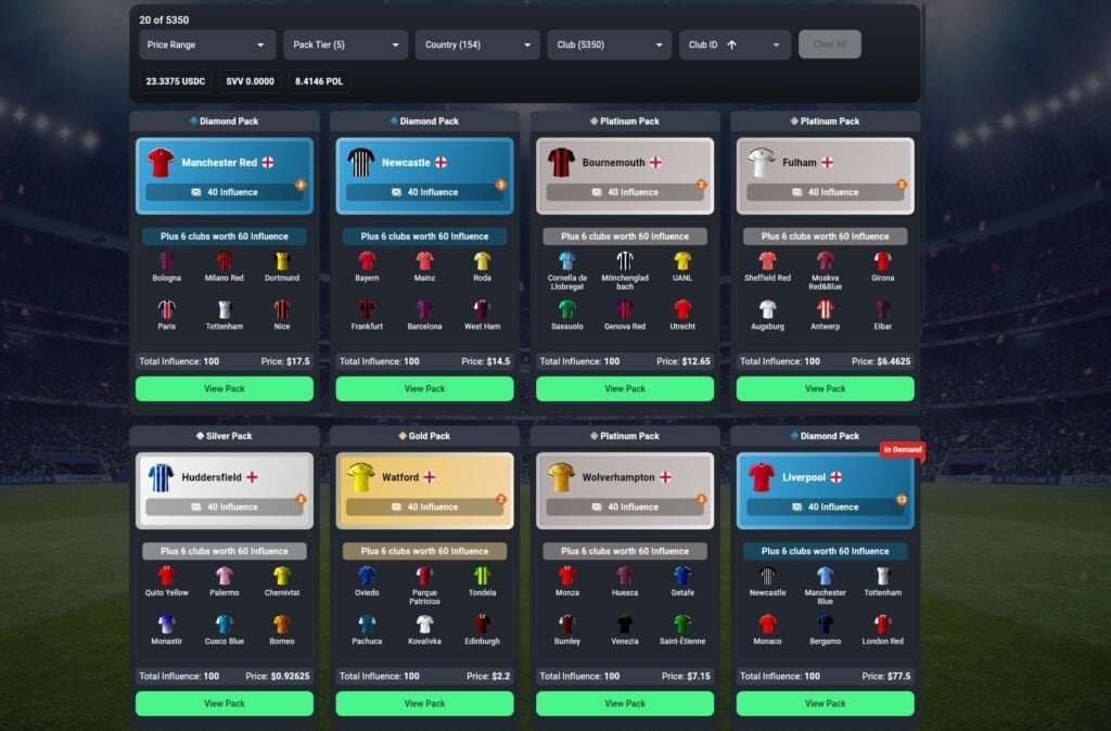 Soccerverse Review Part 1 – Gameplay Overview, Influence Packs & First Impressions Soccerverse Review Part 1 – Gameplay Overview, Influence Packs & First Impressions