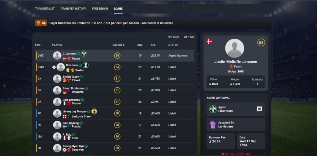 Soccerverse Review Part 3 – More Transfers, Failed Tactics & Preparing for Olympiacos Soccerverse Review Part 3 – More Transfers, Failed Tactics & Preparing for Olympiacos