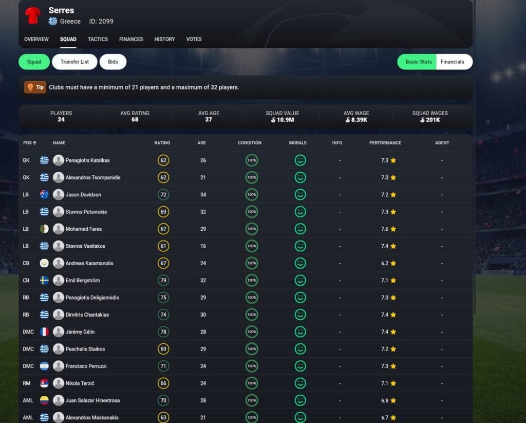 Soccerverse Review Part 2 – Team Management, Transfers, Tactics & First Match Soccerverse Review Part 2 – Team Management, Transfers, Tactics & First Match
