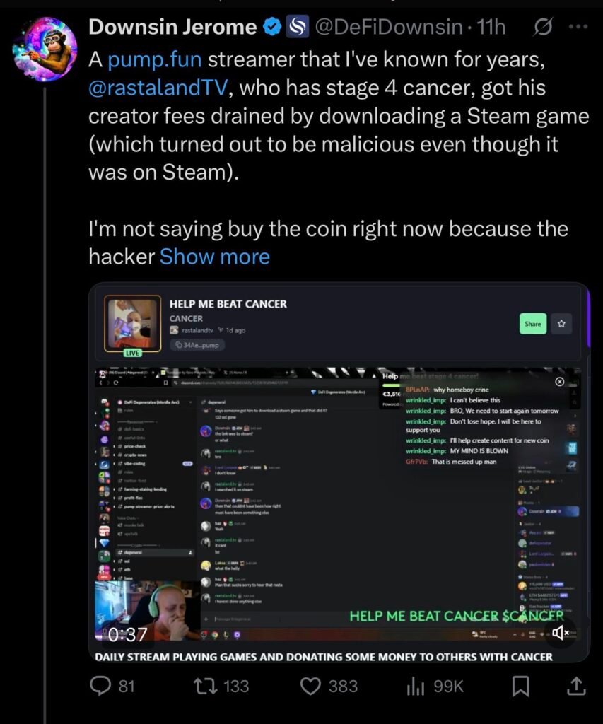 Stage-4 Cancer Streamer Loses $32K to 'BlockBlasters' Game Malware Stage-4 Cancer Streamer Loses $32K to 'BlockBlasters' Game Malware