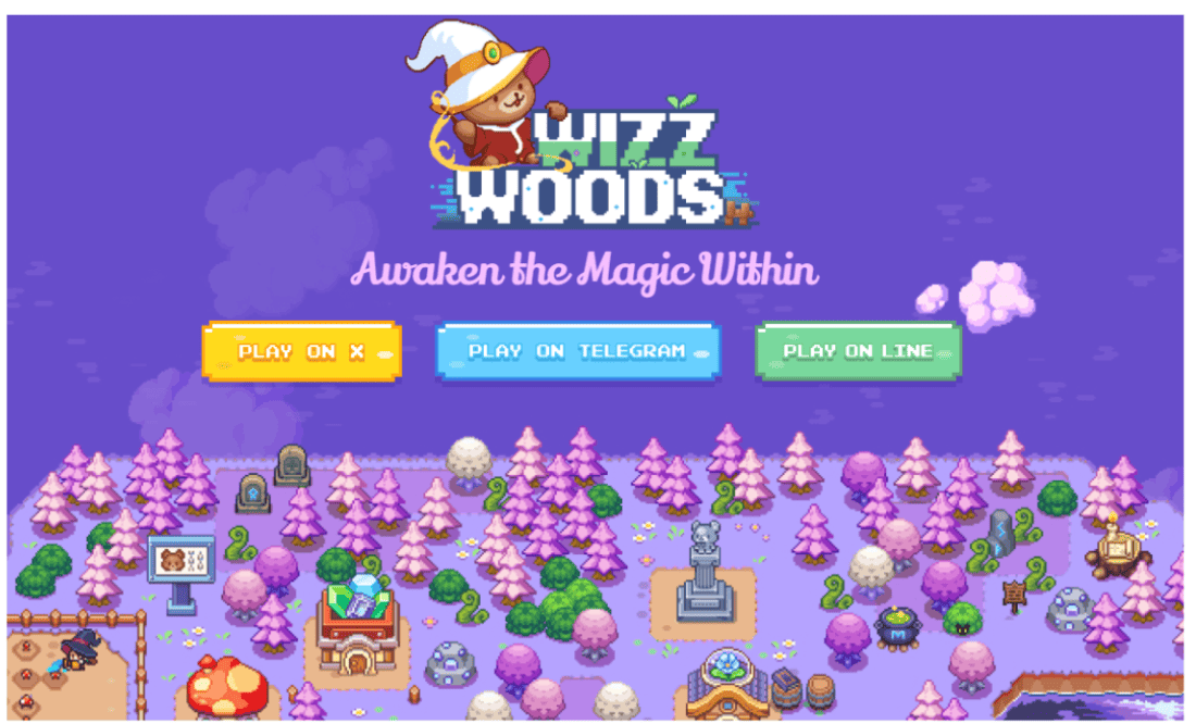 Wizzwoods gameplay screenshot 1 – City-Building crypto game on Berachain