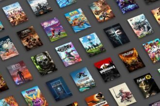 Xbox Game Pass image showing a catalogue of games
