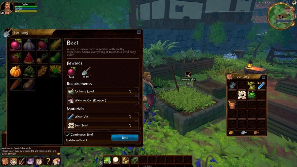 Domi Online Introduces Farming Profession to Boost Game Economy