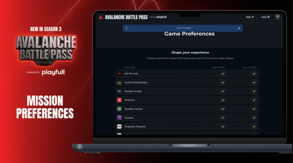 Mission Preference Setting