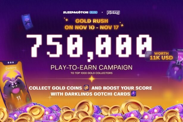 "Sleepagotchi Lite Launches Gold Rush Event: Win Your Share of 750K $PIXEL Prizes!"