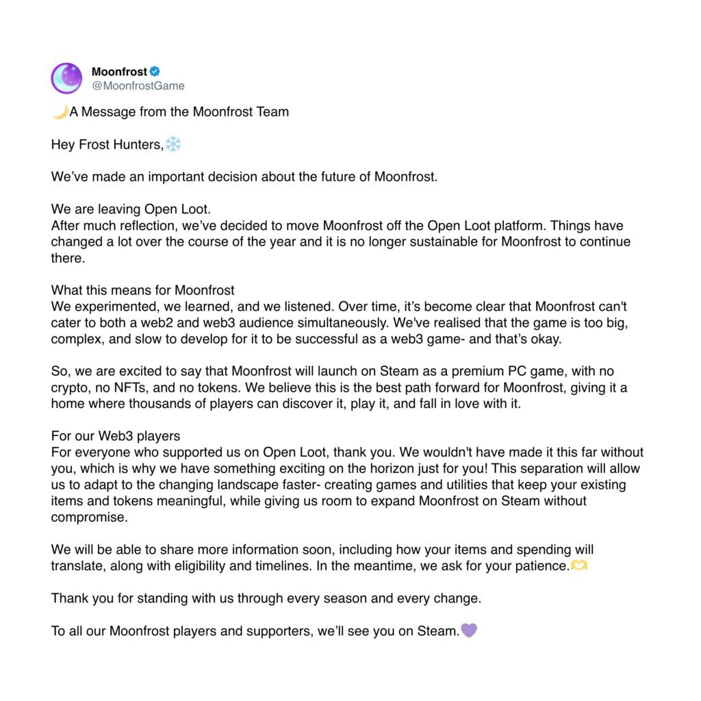 Moonfrost Goes Web2 & Introduces Frost Arcade for Web3 Moonfrost Goes Web2 & Introduces Frost Arcade for Web3