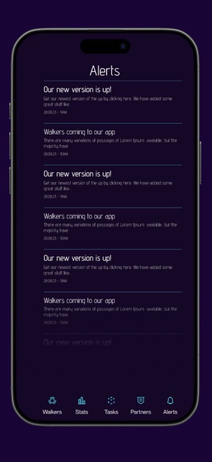 Walkers gameplay screenshot 4 – Fitness crypto game on Cardano