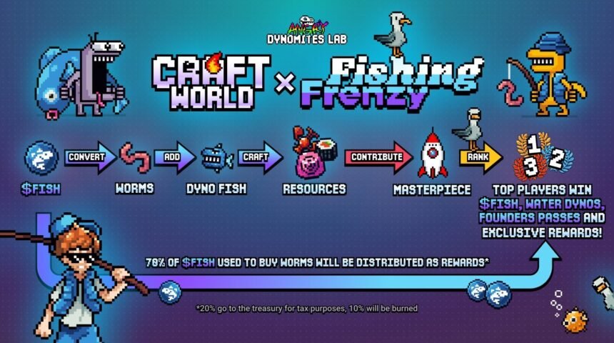 "Explore Craft World x Fishing Frenzy: Join the Play and Earn Event Today!"