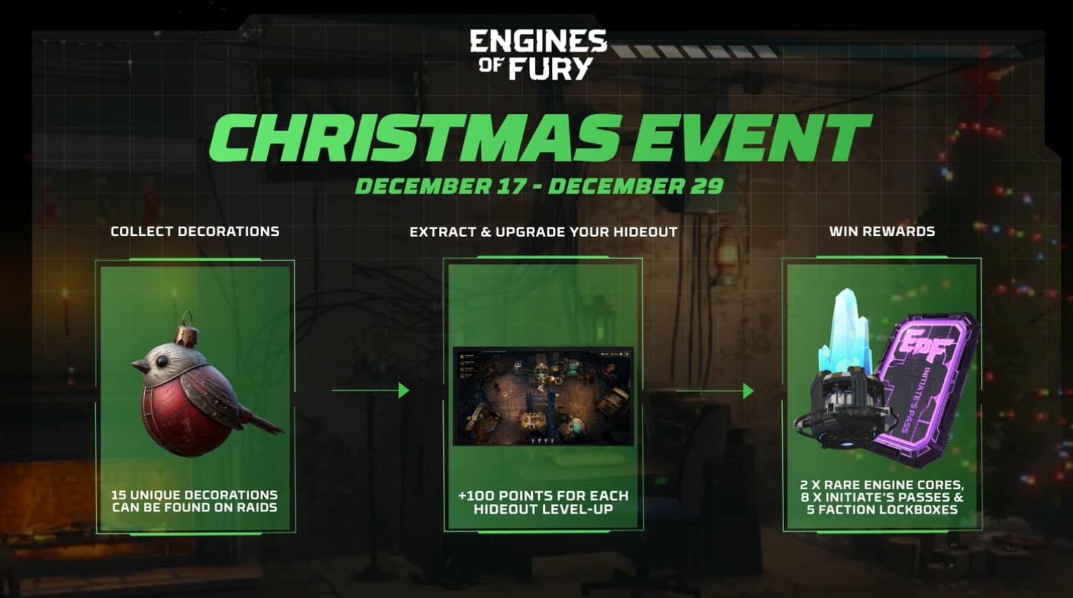 "Maximize Your Holiday Earnings with NFT Rewards at the Engines of Fury Christmas Event"