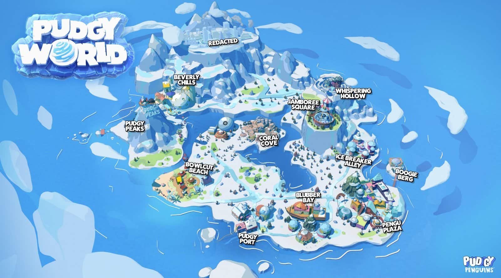 Pudgy World browser metaverse featuring Pudgy Penguins