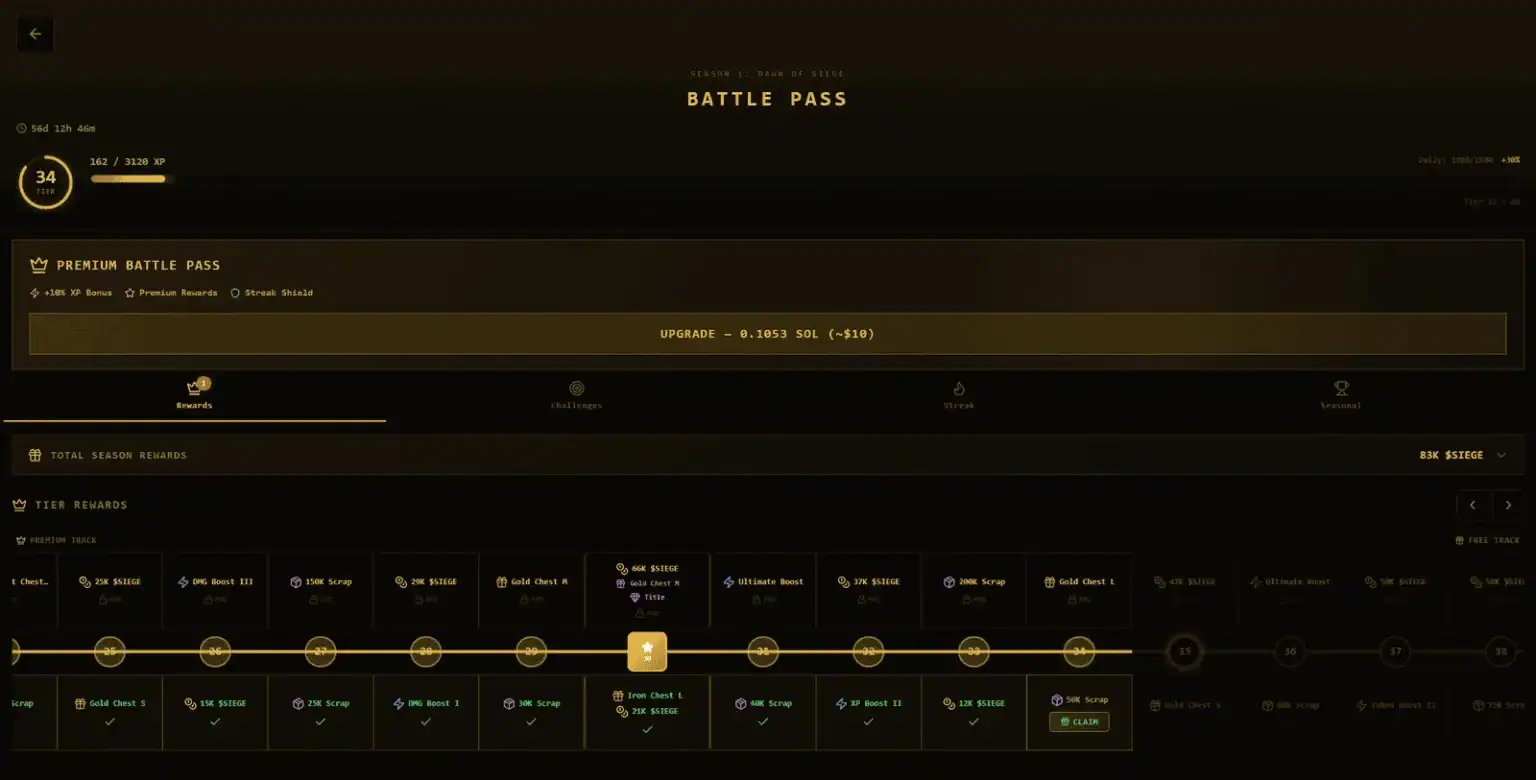 Sol Siege gameplay screenshot 3 – NFT Idle Games crypto game on Solana