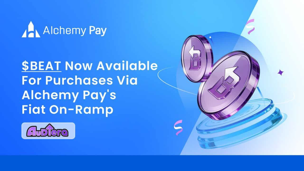 Audiera integrates BEAT token with Alchemy Pay to enhance Web3 gaming. Audiera integrates BEAT token with Alchemy Pay to enhance Web3 gaming.